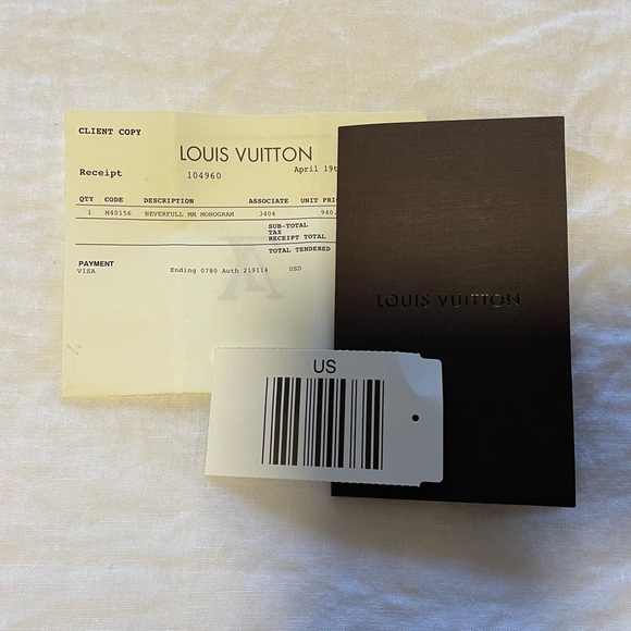 LOUIS VUITTON NEVERFULL MM Monogram Tote. Comes with all authentic documents. - Picture 3 of 8